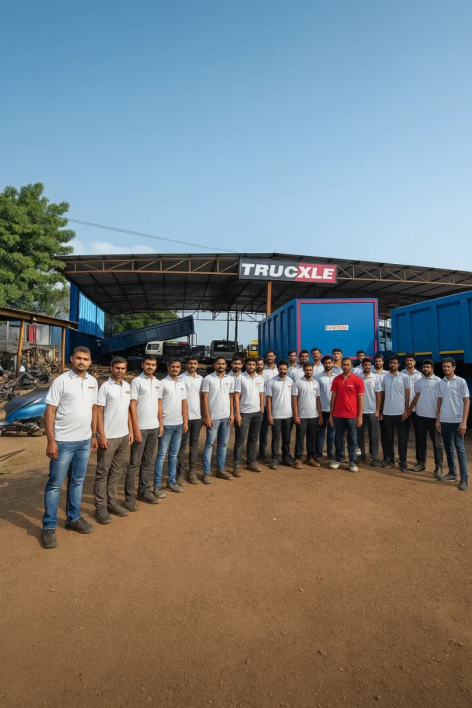 Trucxle manufacturing team and trailers